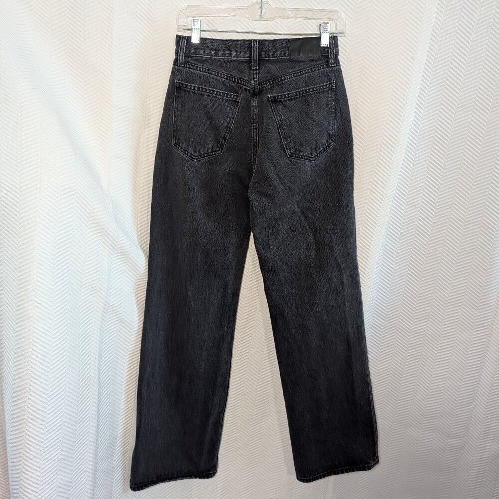 Denim Forum The Farrah Hi-rise Wide Jean Black Size 25 Aritzia Denim - Picture 2 of 9